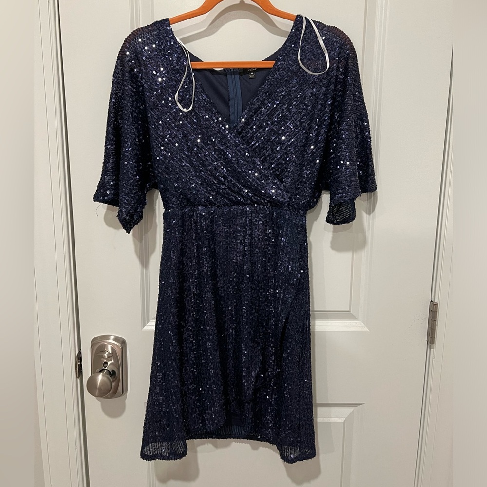 Lulus size M blue sequin dress